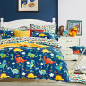 Постельное белье из сатина TANGO динозавры 70х70 (2шт) 1,5-спальное