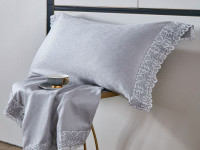 Наволочка из жаккарда с кружевом ASABELLA Лабиринты снов 50х70 (1шт)