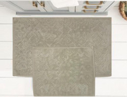 Набор ковриков для ванной хлопковый KARVEN KV420 LUNA светло-бежевый 50х60 (1шт), 60х100 (1шт)