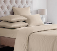 Пододеяльник из страйп-сатина SAILID ST-6-150х215 бежевый 150х215