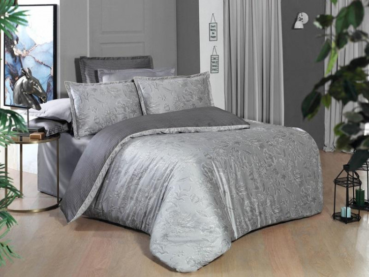 Постельное белье из сатина де люкс SAREV 300TC N081 ORLINA V3-GRI 50х70 (2шт) 1,5-спальное