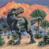 Набор для вышивания PANNA Золотая коллекция J-7216 ТИРАННОЗАВР 30х22,5