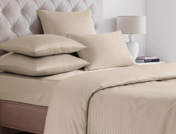 Пододеяльник из страйп-сатина SAILID ST-6-180х215 бежевый 180х215