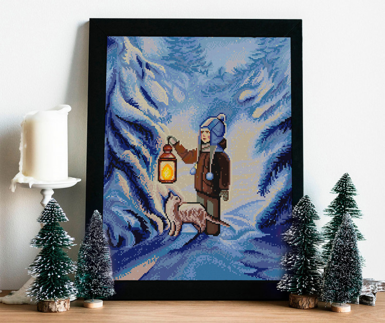 Кристальная (алмазная) мозаика ФРЕЯ ALVK-95 Зимний лес