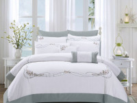 Постельное белье из египетского хлопка Premium с вышивкой ASABELLA Нежность 50х70 (2шт) и 70х70 (2шт) евро