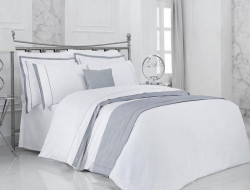 Постельное белье из сатина де люкс SAREV SPORT CHIC 300TC N304 KRAKOW V4-BEYAZ 50х70 (4шт) евро