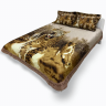 Покрывало из сатина стеганное с вышивкой DIVA AFRODITA PREMIUM 046 ПРАЙД 220х240 с наволочками 50х70 (2шт)