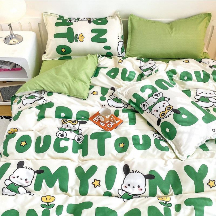 Постельное белье из микросатина TANGO надписи 50х70 (1шт), 70х70 (1шт) 1,5-спальное