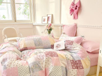 Постельное белье из твил-сатина TANGO лоскутная история 70х70 (2шт) 1,5-спальное