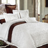 Постельное белье из жаккарда с оборкой KARVEN N005-607 50х70 (2шт), 70х70 (2шт) семейное