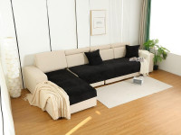 Набор накидок на диван из микрофибры TANGO SOFA черный 90х160 (1шт), 90х210 (1шт)