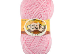Пряжа ADELIA TINA №013 розовая 100% акрил, 5 шт х 100 гр, 308 м +/- 10 м