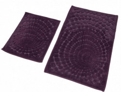 Набор ковриков для ванной хлопковый KARVEN KV421 GIRDAP фиолетовый 50х60 (1шт), 60х100 (1шт)