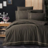 Постельное белье из DELUXE DARK ранфорса KARVEN N028 ALISA BROWN 50х70 (2шт) 1,5-спальное