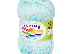 Пряжа ALPINA XENIA №139 светло-бирюзовая 100% мерсеризованный хлопок 10 шт х 50 гр, 240 м +/- 10 м