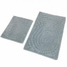 Набор ковриков для ванной хлопковый KARVEN KV421 GIRDAP серый 50х60 (1шт), 60х100 (1шт)