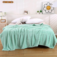 Плед фланелевый CRISTELLE STRIPE PREMIUM мятный 200х220