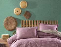 Покрывало из ранфорса KARVEN Y919 LORNA V4 GULKURUSU 180х240 с наволочкой 50х70