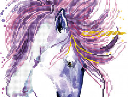 Кристальная (алмазная) мозаика ФРЕЯ ALV-66 Единорог