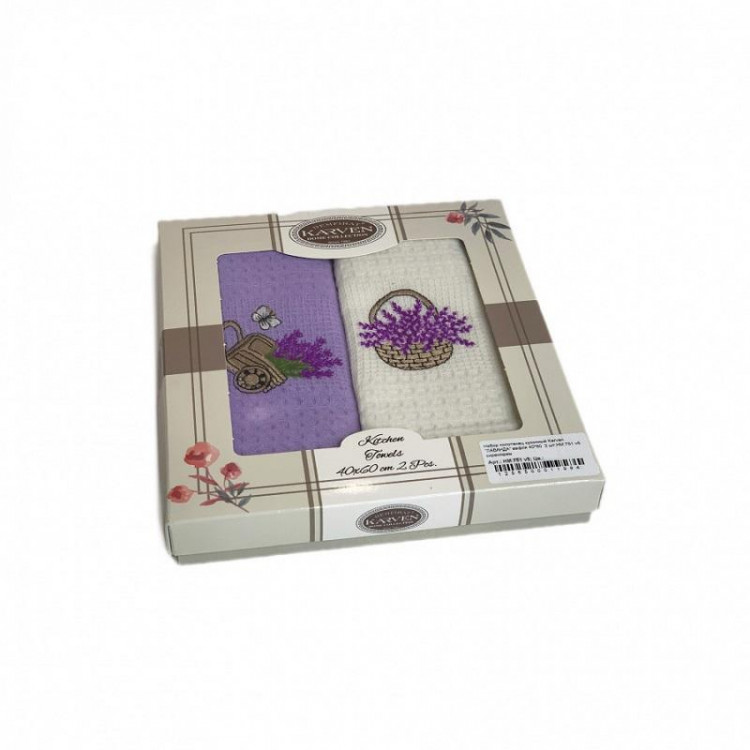 Набор кухонных полотенец вафельных хлопковых NILTEKS HM761 ОЛИВА V5 40х60 (3шт)