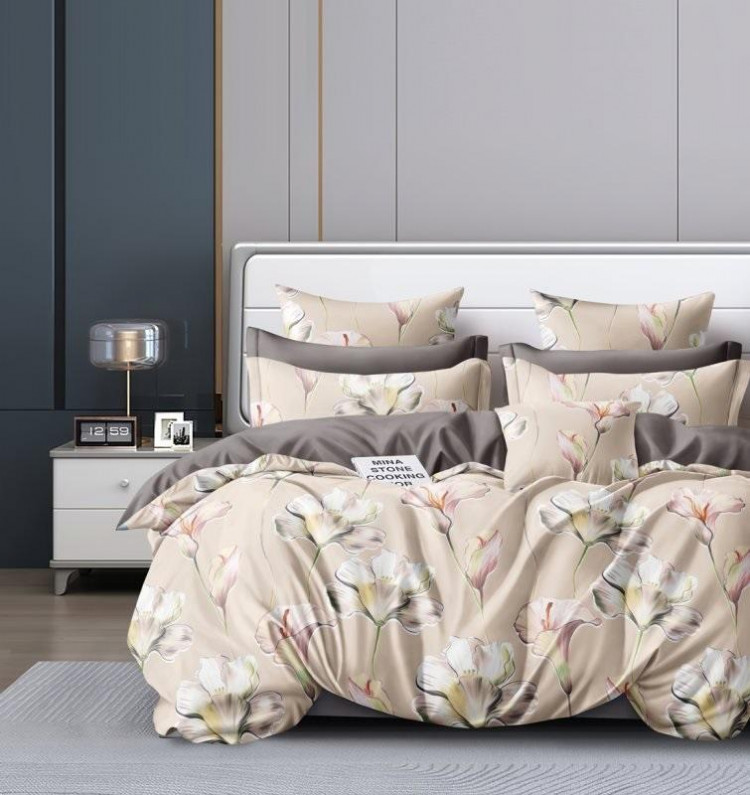 Постельное белье двухстороннее из твил-сатина SAILID BP-148-4 семейное