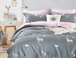 Постельное белье из сатина TANGO олени 50х70 (2шт) 1,5-спальное