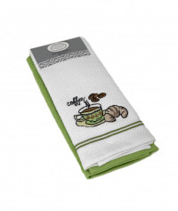 Набор кухонных полотенец хлопковых KARVEN HM770 ASKILI MUTFAK yesil-beyaz V2 40х60 (2шт)