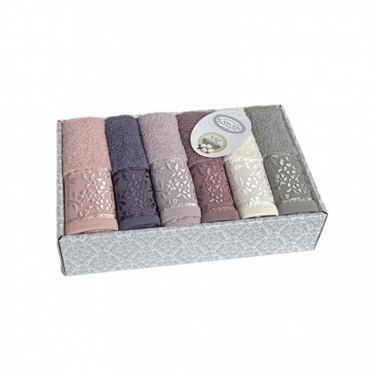 Набор кухонных полотенец махровых хлопковых KARVEN HM714 BUKET V8 30х50 (6шт)