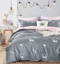 Постельное белье из сатина TANGO олени 70х70 (2шт) 1,5-спальное