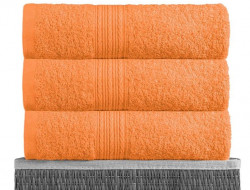 Полотенце махровое BAYRAMALY оранжевое 50х90