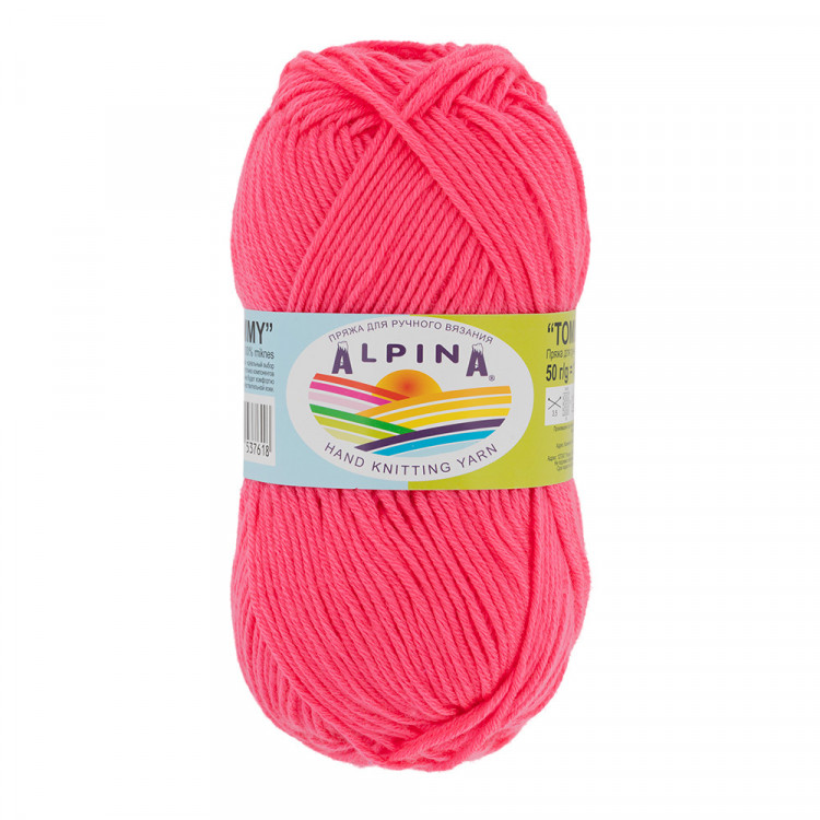 Пряжа ALPINA TOMMY №017 розовая 100% микнес 10 шт х 50 гр, 130 м +/- 10 м