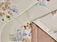 Постельное белье с летним одеялом из египетского хлопка Premium ASABELLA Кофейная поляна 50х70 (2шт) 1,5-спальное