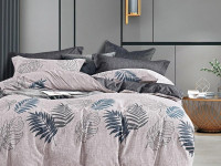 Постельное белье из сатина TANGO листочки 50х70 (2шт) 2-спальное