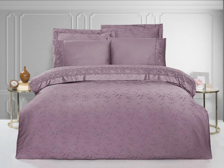 Постельное белье из жаккарда с кружевом KARVEN N166-J1-V7 50х70 (4шт)