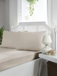 Простыня на резинке из ранфорса KARVEN P902 v4 светло-серая 100х200х33 с наволочкой 50х70