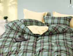 Постельное белье из сатина TANGO клетка 50х70 (2шт) 2-спальное