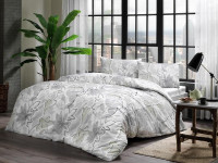 Постельное белье из ранфорса TAC RANFORCE JAMIE серое 1,5-спальное