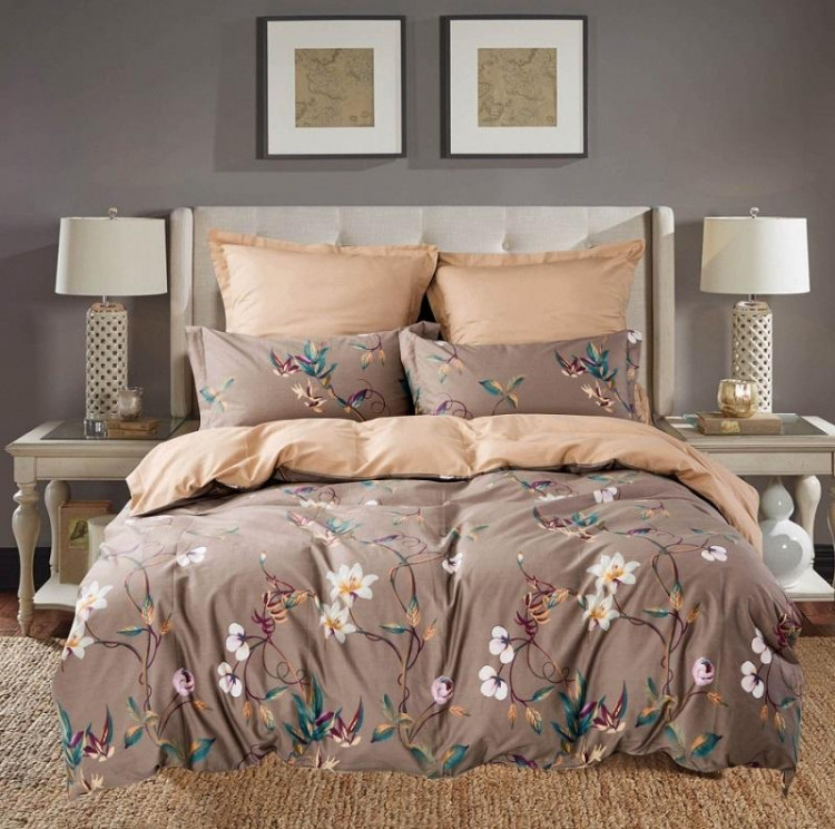 Постельное белье из печатного сатина SAILID B-200-1 1,5-спальное