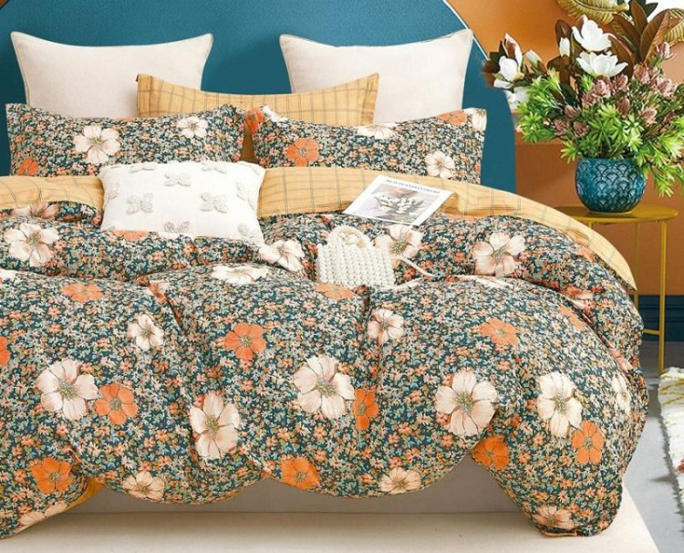 Постельное белье двухстороннее из твил-сатина SAILID BP-142-3 евро