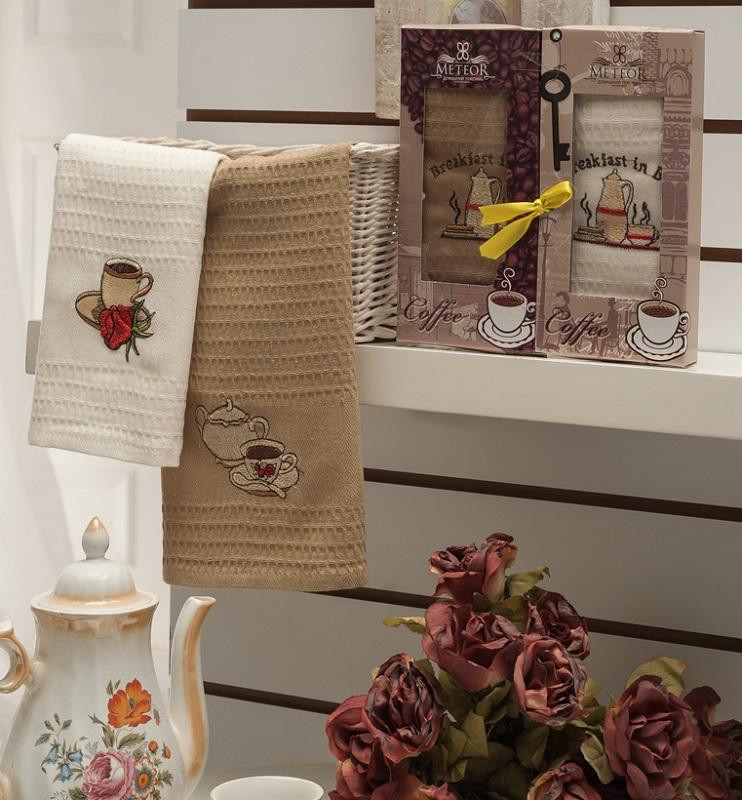 Набор кухонных полотенец КОФЕ 40х60 (2шт)