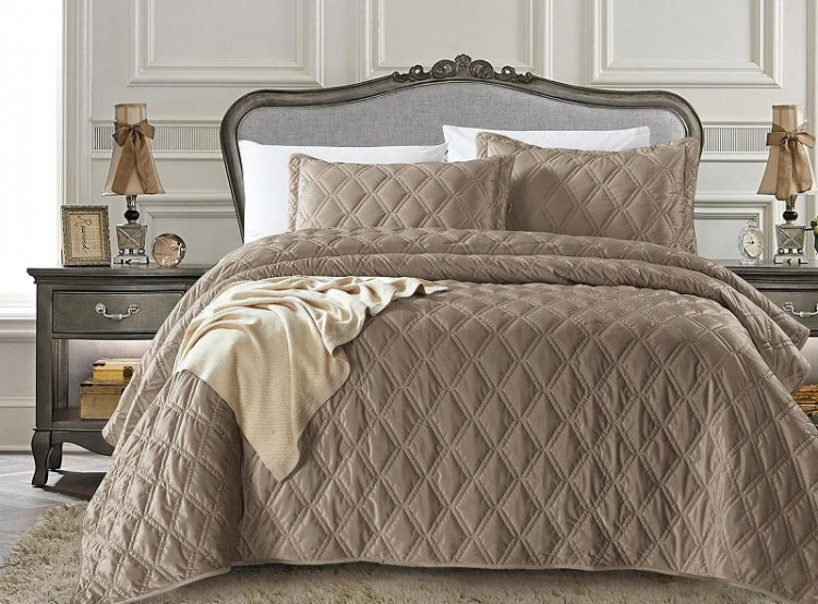 Покрывало с наволочками тонкое велюровое TANGO BACCARA BAC-02 240х260