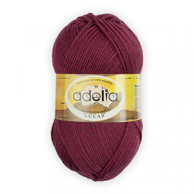 Пряжа ADELIA LUCAS №09 грязно-розовая 70% шерсть, 30% акрил, 5 шт х 100 гр, 218 м +/- 10 м