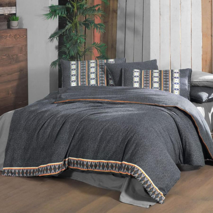 Постельное белье из фланели SAREV TOMRIS GRI 1,5-спальное