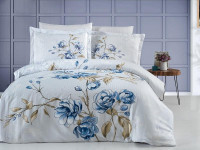 Постельное белье из страйп сатина с цветным принтом KARVEN N250-SB019 50х70 (2шт), 70х70 (2шт) евро