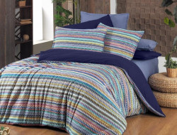 Постельное белье из фланели SAREV FANCY N294 DIMITRO V2-MAVI 50х70 (1шт) 1,5-спальное