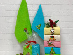 Набор кухонных полотенец LOVIN HOME НОВЫЙ ГОД 30х50 (2шт) синий-зеленый