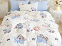 Постельное белье из сатина TANGO пушистые котята 50х70 (2шт) 1,5-спальное