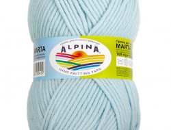 Пряжа ALPINA MARTA №014 бледно-голубая 100% тактифил 5 шт х 100 гр, 120 м +/- 6 м