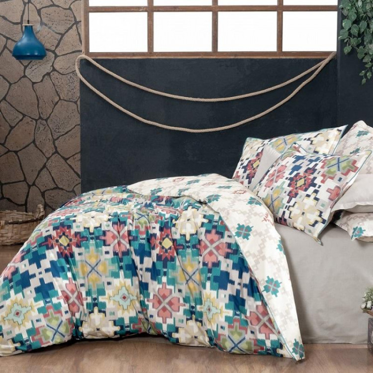 Постельное белье из поплина SAREV FANCY N193 CARDINAL V1-YESIL 50х70 (1шт) 1,5-спальное