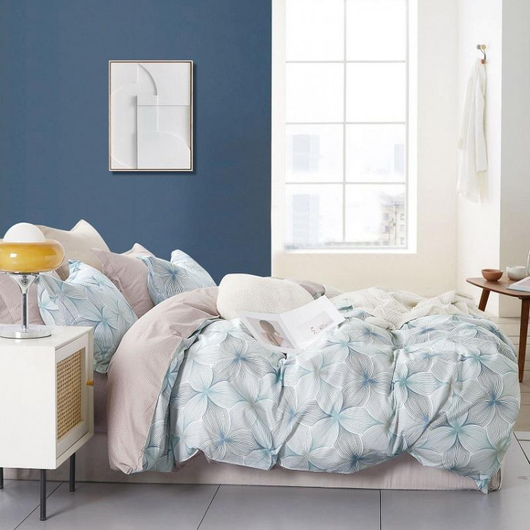 Постельное белье из твил-сатина в ПВХ TANGO цветлоск 50х70 (2шт) евро